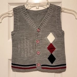 Handmade toddler knit vest